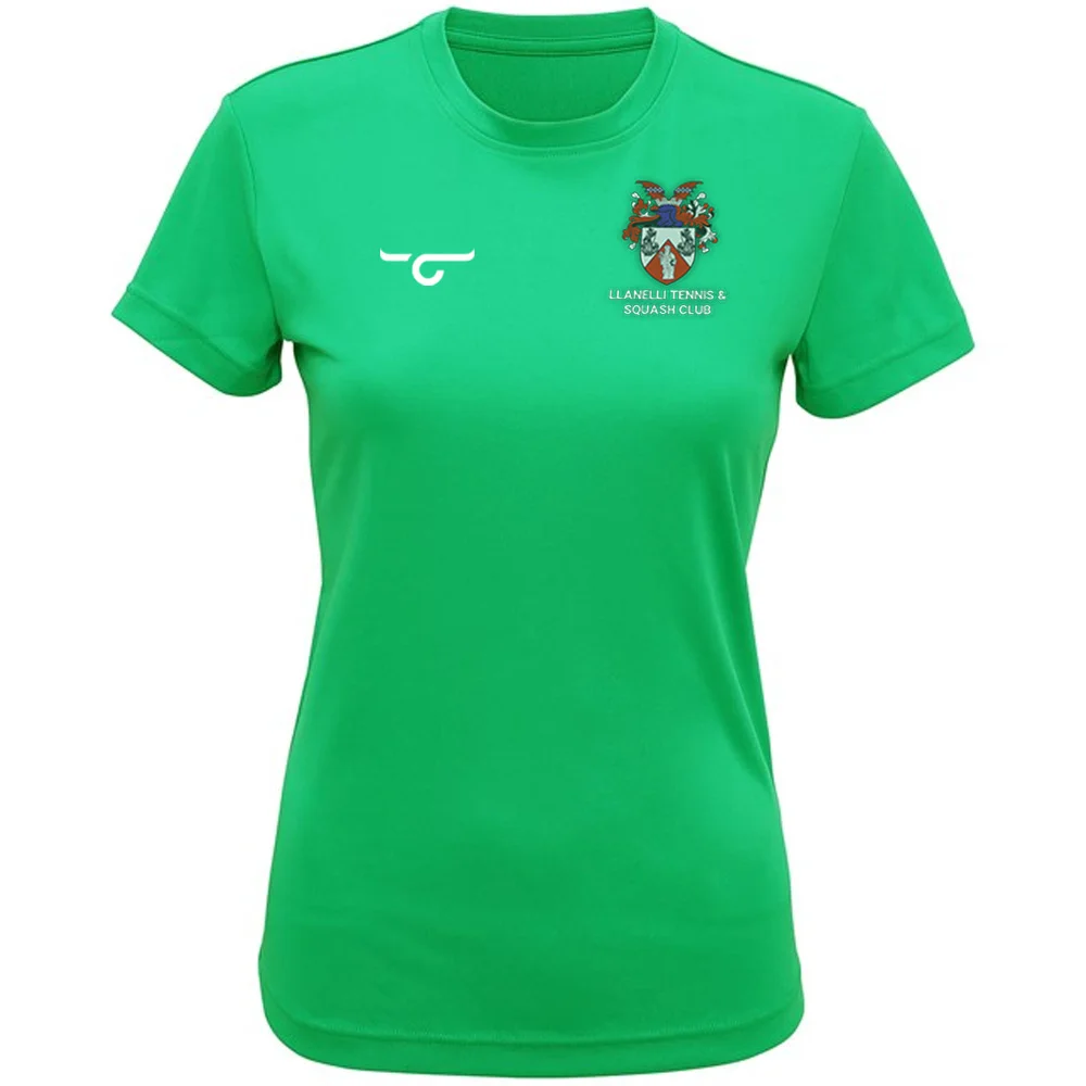 Llanelli Ladies Tennis & Squash Club performance T-shirt - Image 2